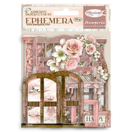 Stamperia Roseland Cardstock Ephemera Adhesive Paper Cut Outs (DFLCT23)