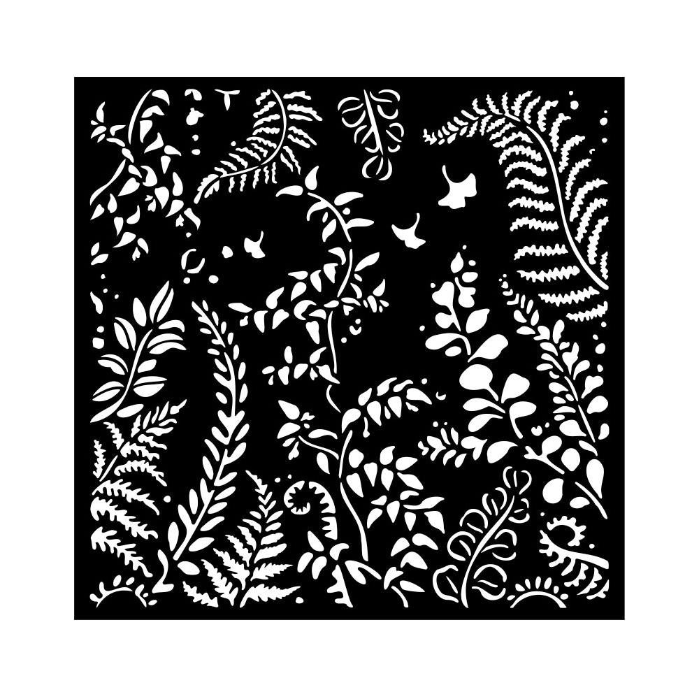 Stamperia Woodland 7"X7" Stencil: Leaves Ramage (KSTDQ90)