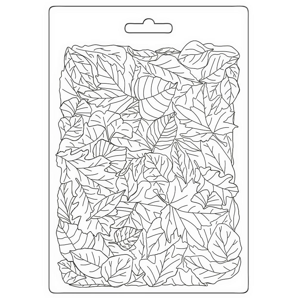 Stamperia Woodland A5 Soft Maxi Mould: Leaves Pattern (3PTA5658)