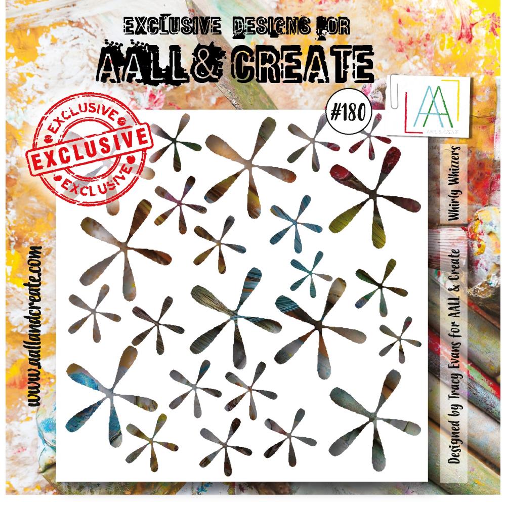 AALL And Create 6"X6" Stencil: Whirly Whizzers (ALLPC180)