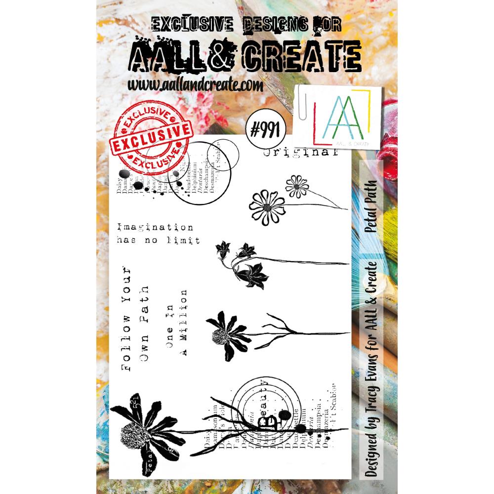 AALL And Create A6 Photopolymer Clear Stamp Set: Petal Path (ALLTP991)