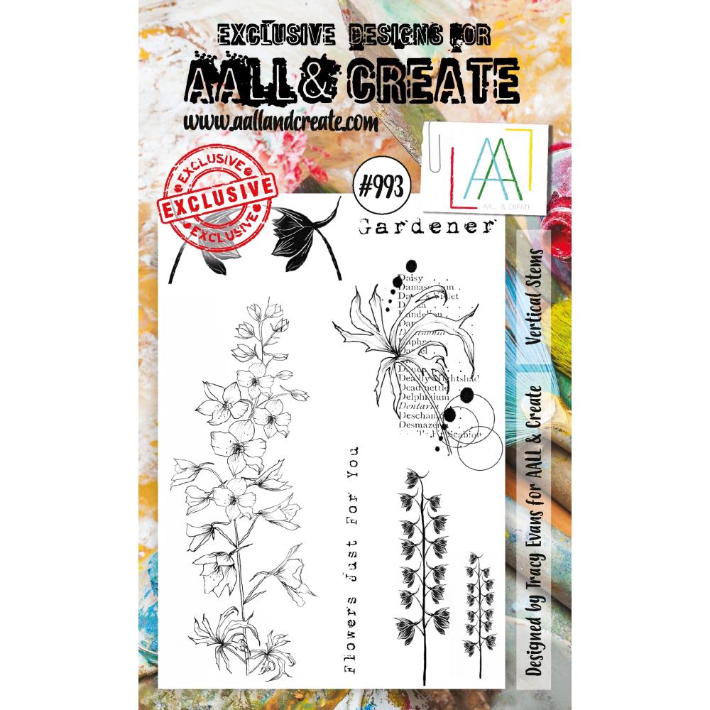 AALL And Create A6 Photopolymer Clear Stamp Set: Vertical Stems (ALLTP993)