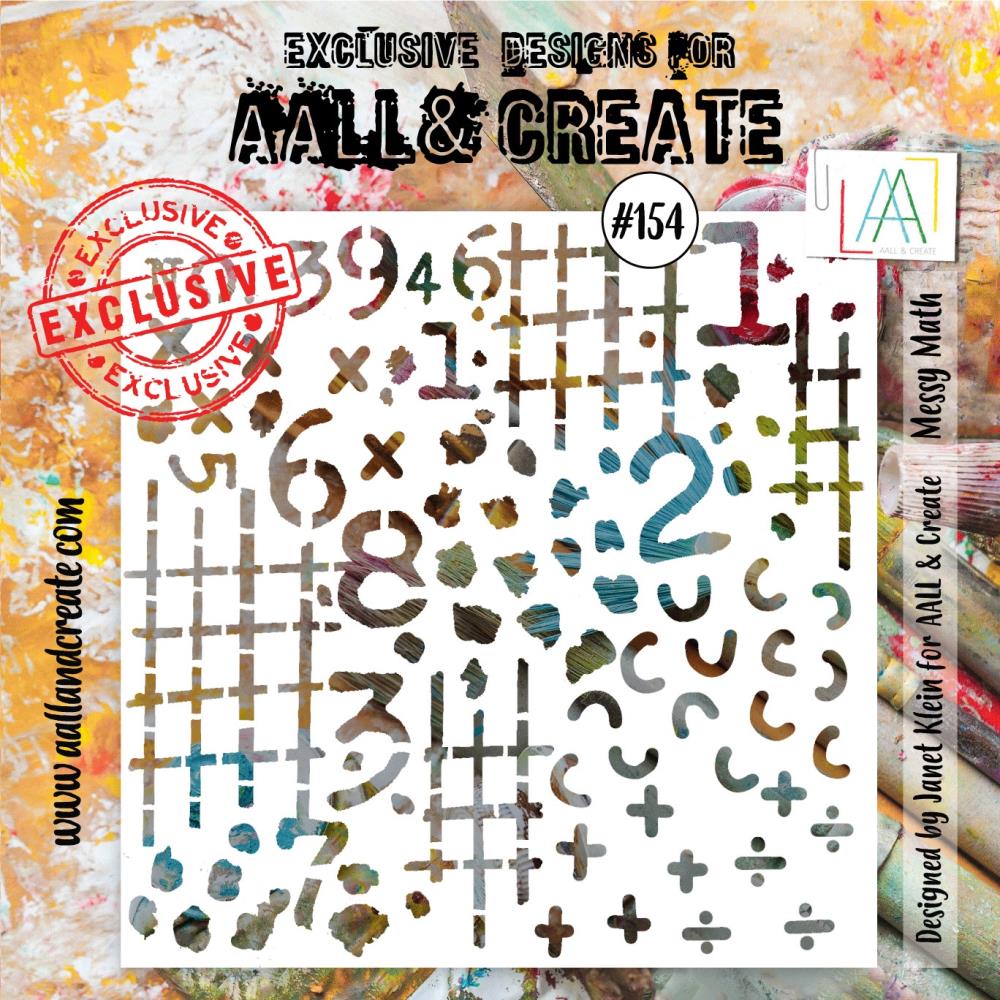 AALL And Create 6"X6" Stencil: Messy Math (ALLPC154)