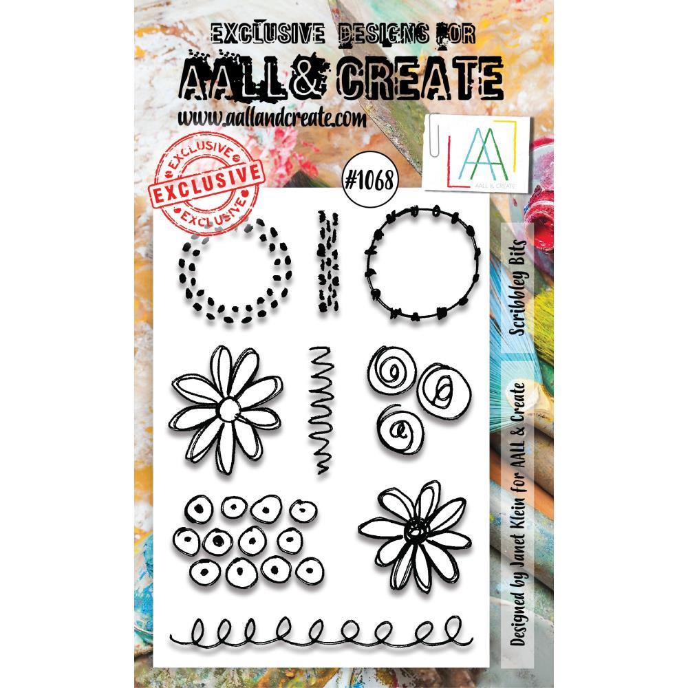 AALL And Create A6 Photopolymer Clear Stamp Set: Scribbley Bits (LLTP1068)