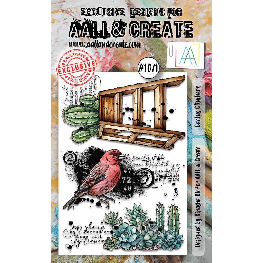 AALL And Create A6 Photopolymer Clear Stamp Set: Cactus Climbers (LLTP1071)