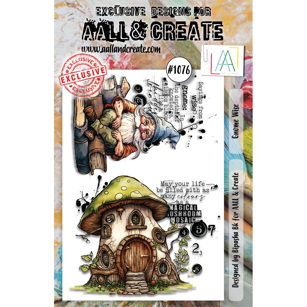 AALL And Create A6 Photopolymer Clear Stamp Set: Gnome Wise (LLTP1076)
