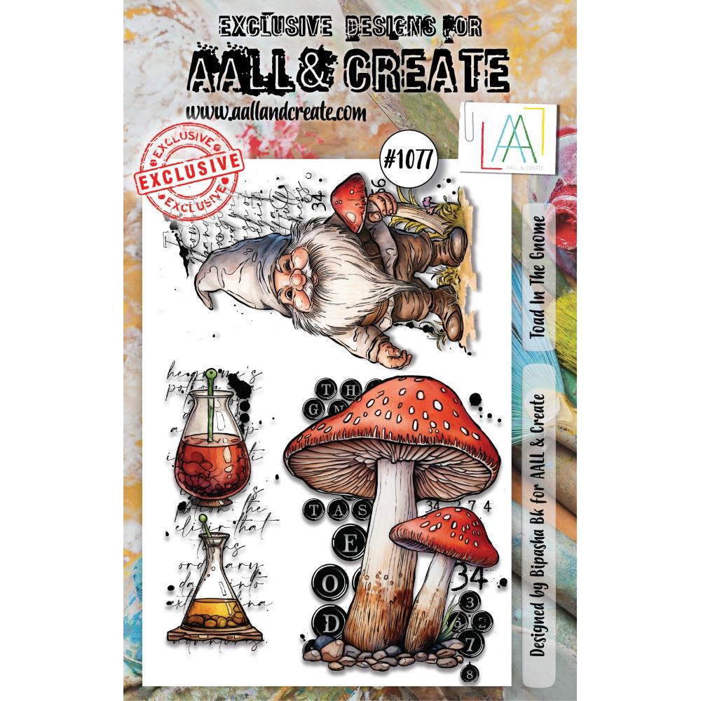 AALL And Create A6 Photopolymer Clear Stamp Set: Toad In The Gnome (LLTP1077)