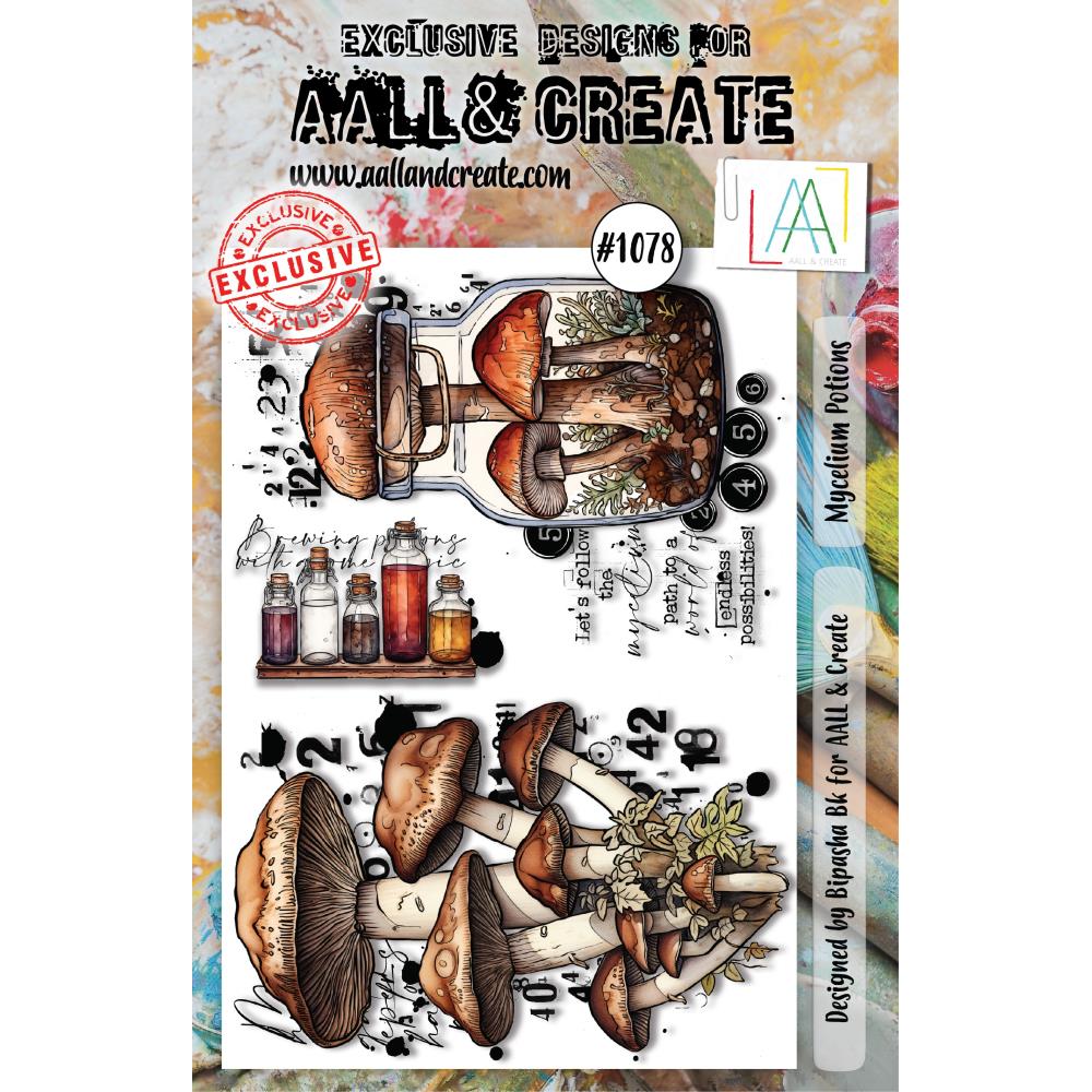 AALL And Create A6 Photopolymer Clear Stamp Set: Mycelium Potions (LLTP1078)
