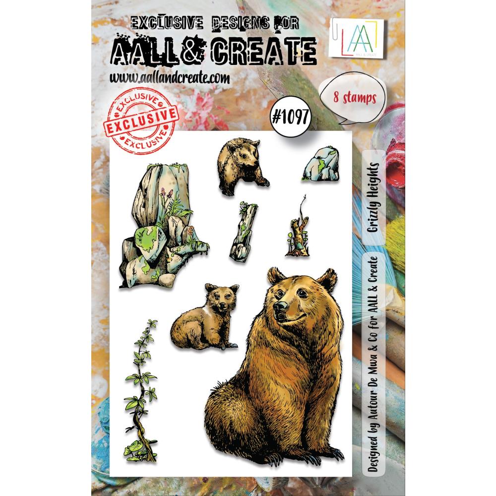 AALL And Create A7 Photopolymer Clear Stamp Set: Grizzly Heights (LLTP1097)