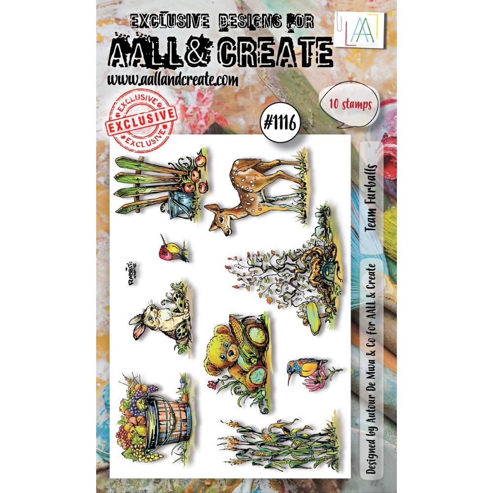 AALL And Create A6 Photopolymer Clear Stamp Set: Team Furballs (LLTP1116)