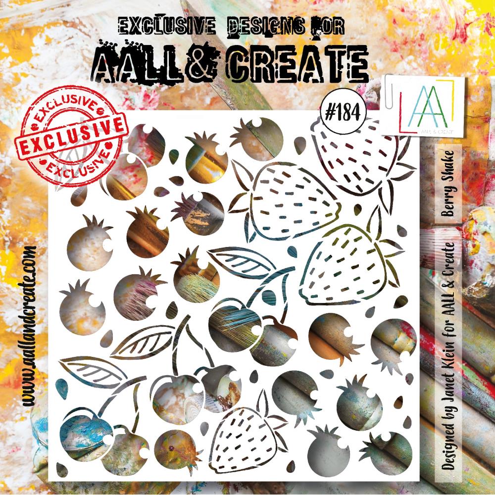 AALL And Create 6"X6" Stencil: Berry Shake (ALLPC184)