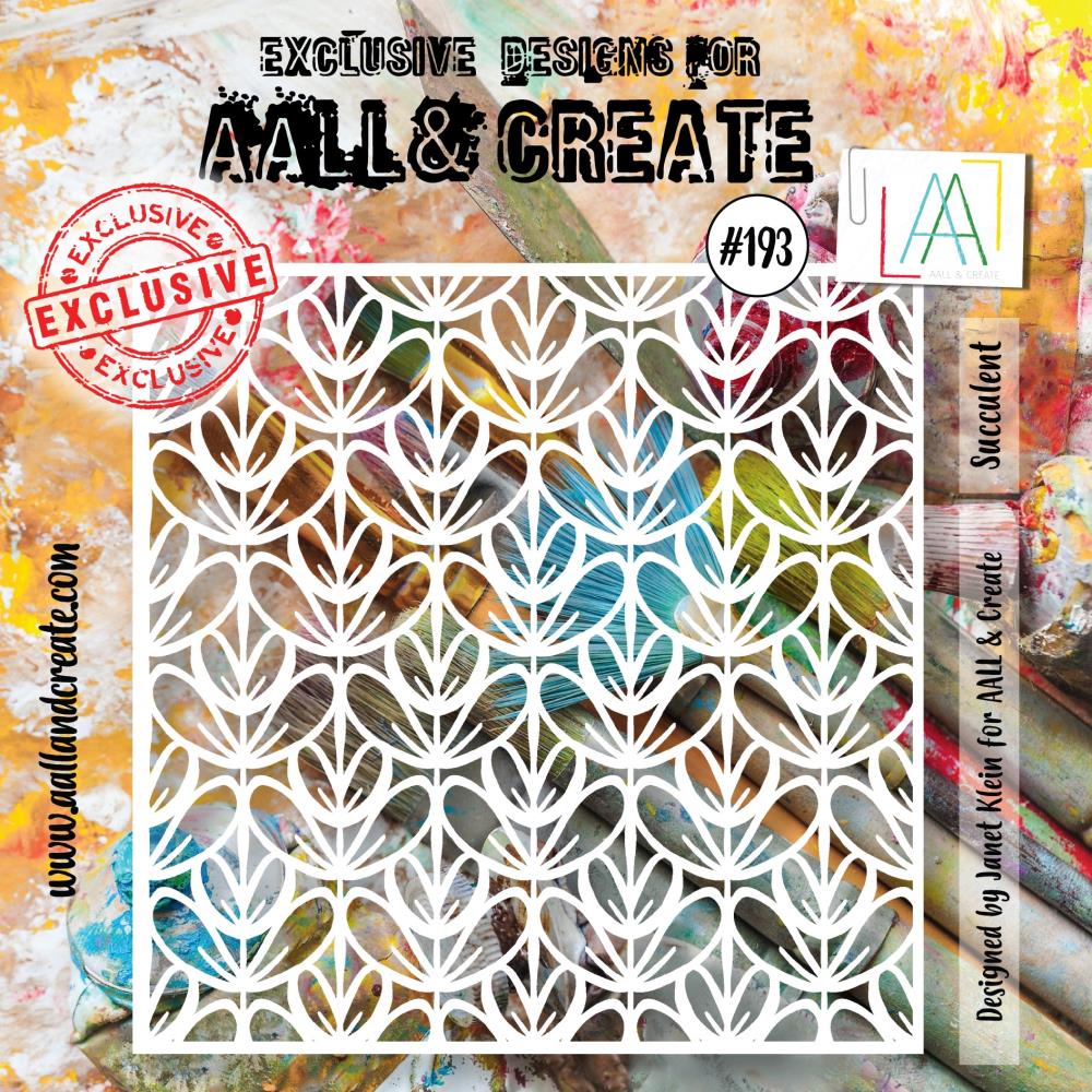 AALL And Create 6"X6" Stencil: Succulent (ALLPC193)