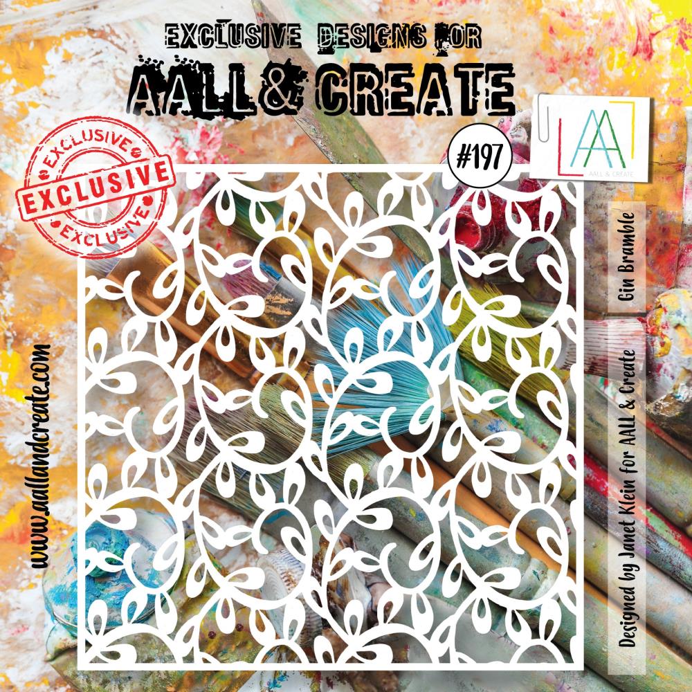 AALL And Create 6"X6" Stencil: Gin Bramble (ALLPC197)