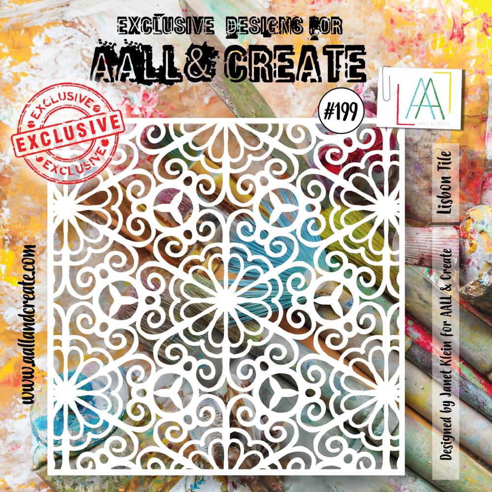 AALL And Create 6"X6" Stencil: Lisbon Tile (ALLPC199)