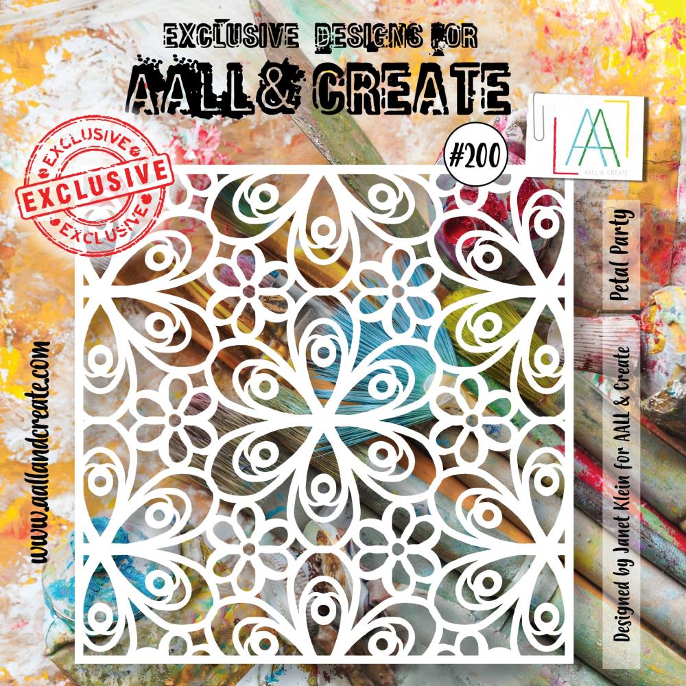 AALL And Create 6"X6" Stencil: Petal Party (ALLPC200)