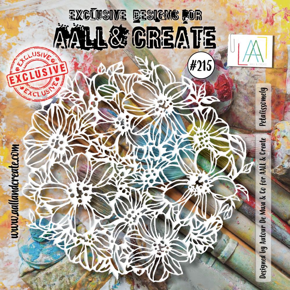 AALL And Create 6"X6" Stencil: Petalissomely (ALLPC215)