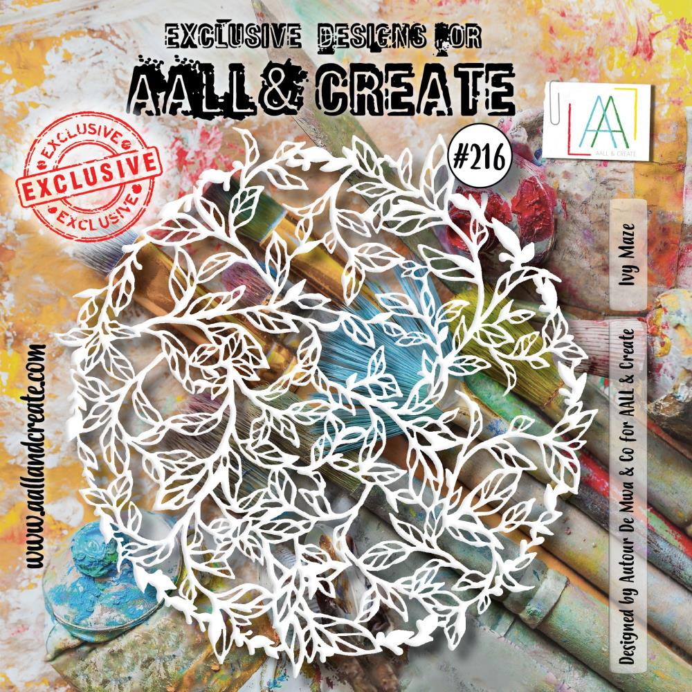 AALL And Create 6"X6" Stencil: Ivy Maze (ALLPC216)