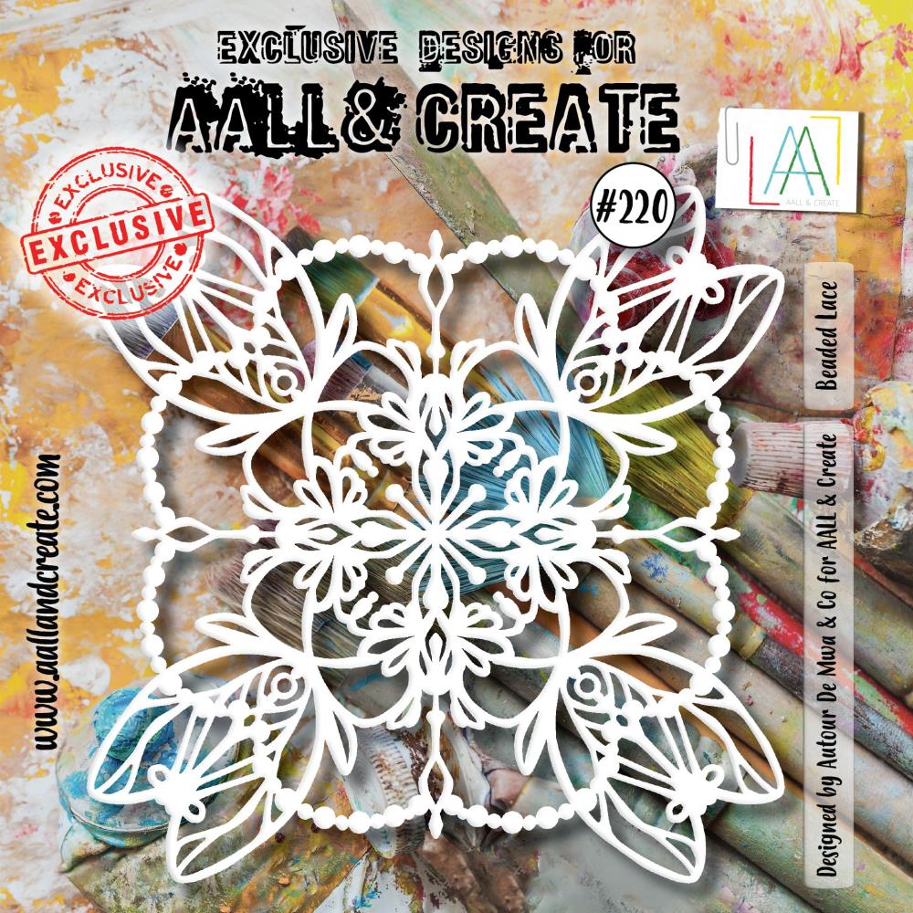 AALL And Create 6"X6" Stencil: Beaded Lace (ALLPC220)