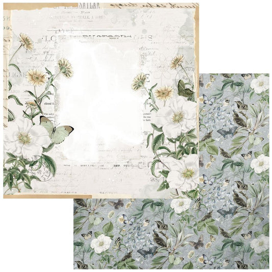 49 and Market Vintage Artistry Moonlit Garden 12"X12" Double-Sided Cardstock: Calming (49VMG1225538)