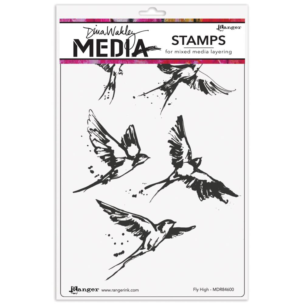 Dina Wakley Media 6"X9" Cling Stamps: Fly High (MDR84600)