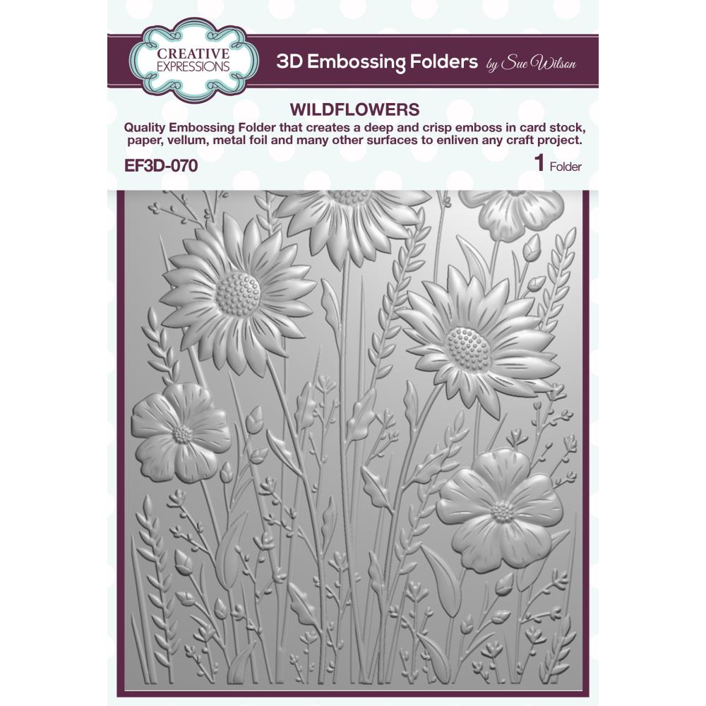 Creative Expressions 5"X7" 3D Embossing Folder: Wildflowers (EF3D070)