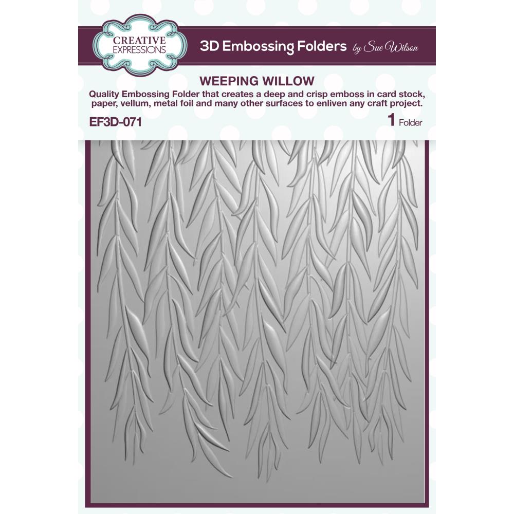 Creative Expressions 5"X7" 3D Embossing Folder: Weeping Willow (EF3D071)