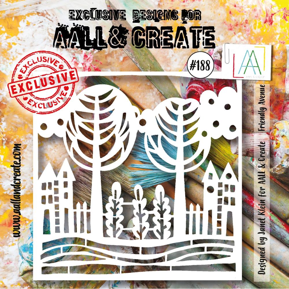 AALL And Create 6"X6" Stencil: Friendly Avenue (ALLPC188)