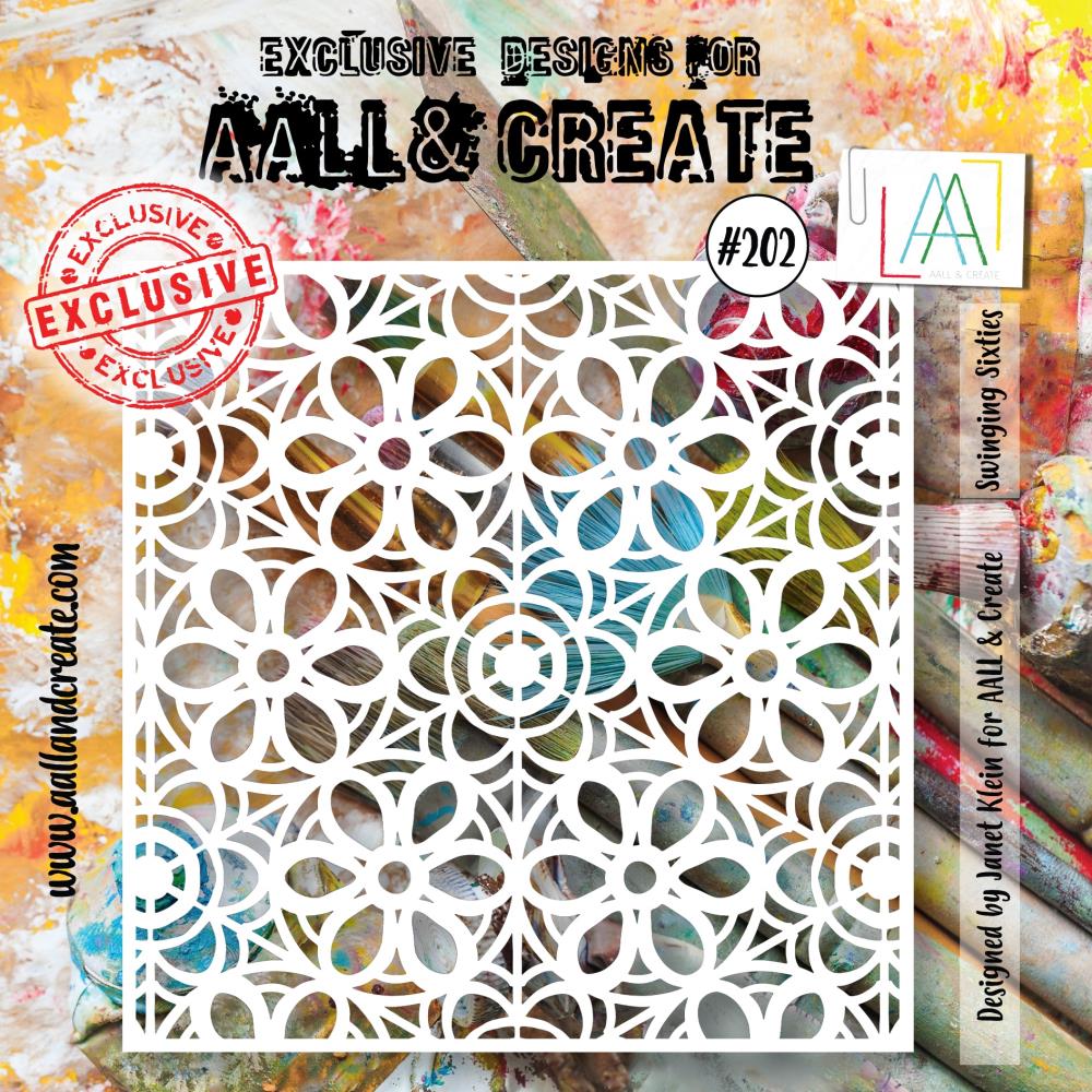 AALL And Create 6"X6" Stencil: Swinging Sixties (ALLPC202)
