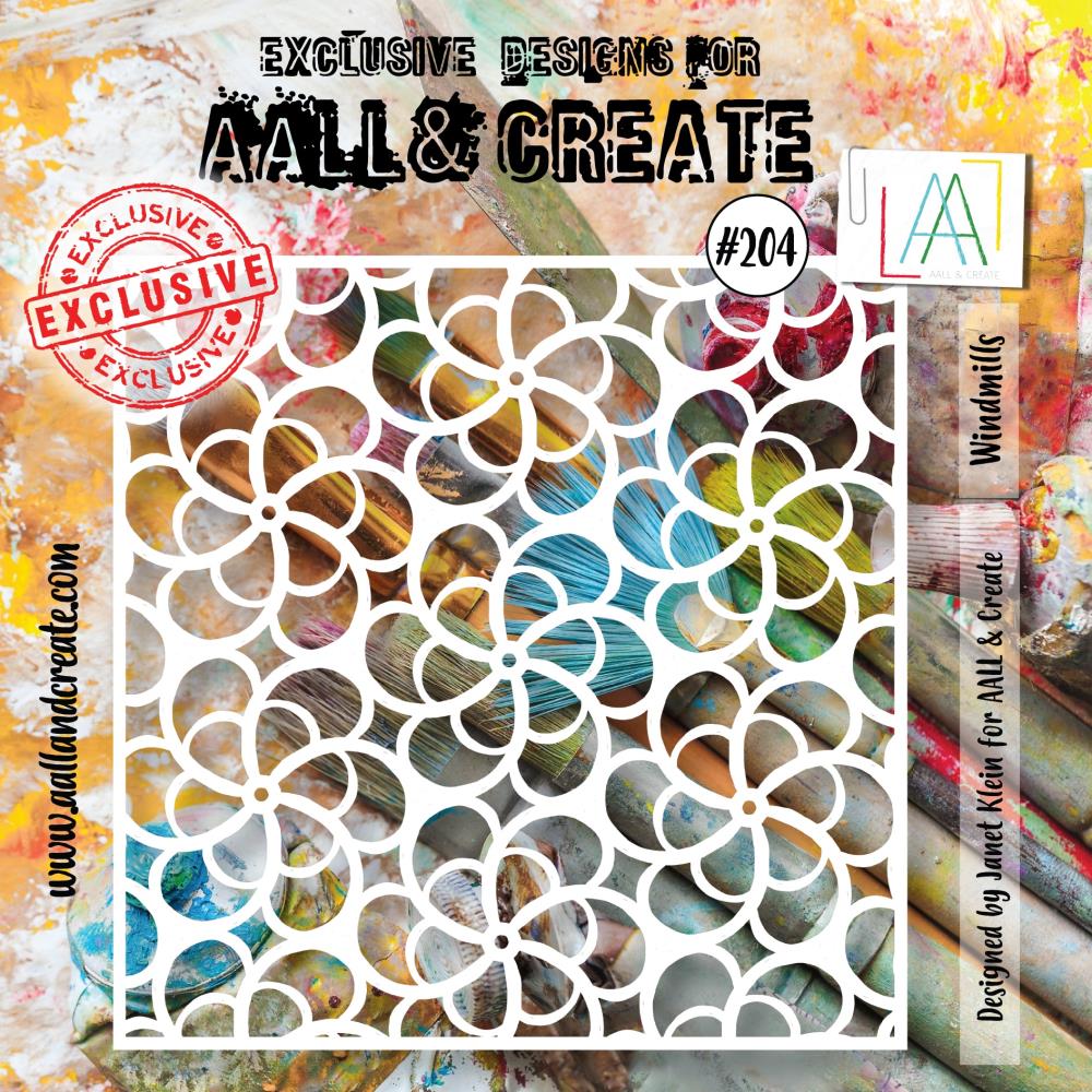 AALL And Create 6"X6" Stencil: Windmills (ALLPC204)