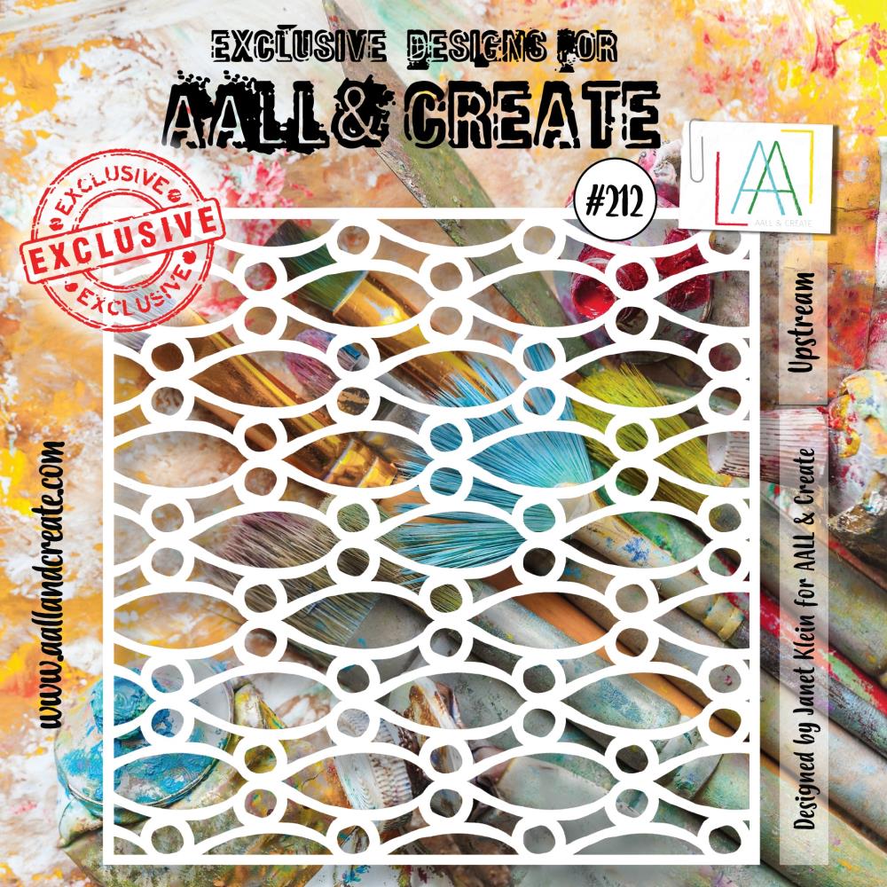 AALL And Create 6"X6" Stencil: Upstream (ALLPC212)
