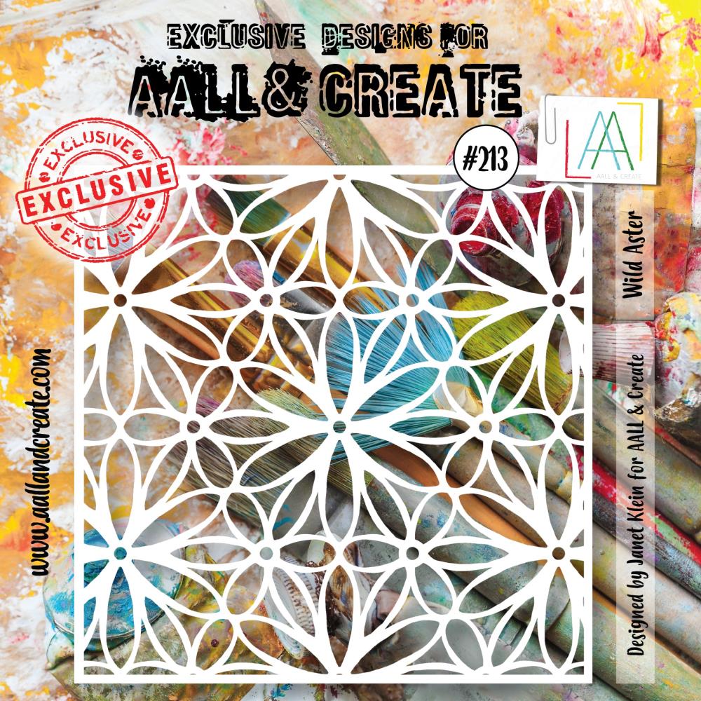 AALL And Create 6"X6" Stencil: Wild Aster (ALLPC213)