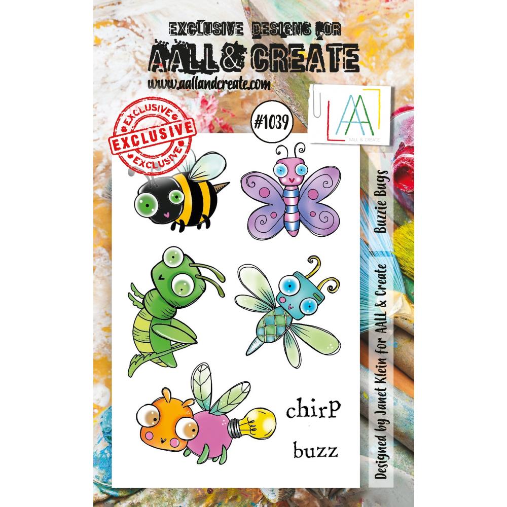 AALL And Create A7 Photopolymer Clear Stamp Set: Buzzie Bugs (LLTP1039)