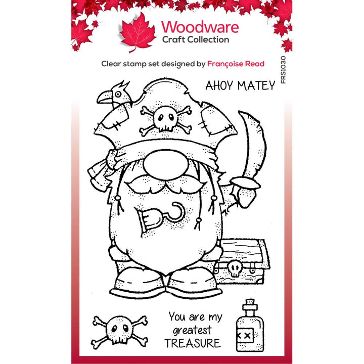 Woodware 4"X6" Clear Stamp Singles: Pirate Gnome (FRS1030)
