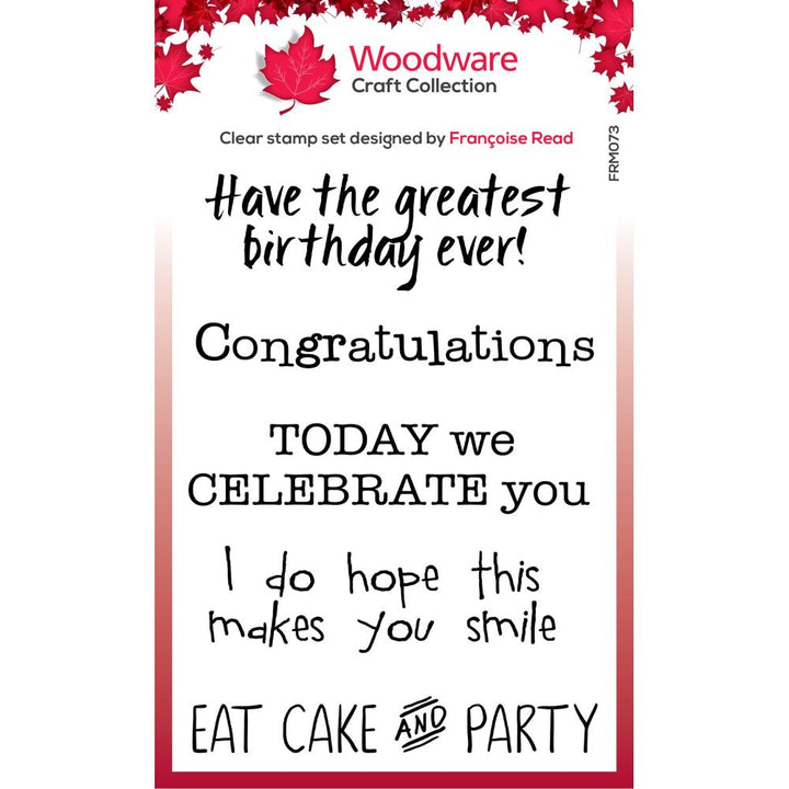 Woodware 3"X4" Clear Stamps Singles: Extra Birthdays (FRM073)