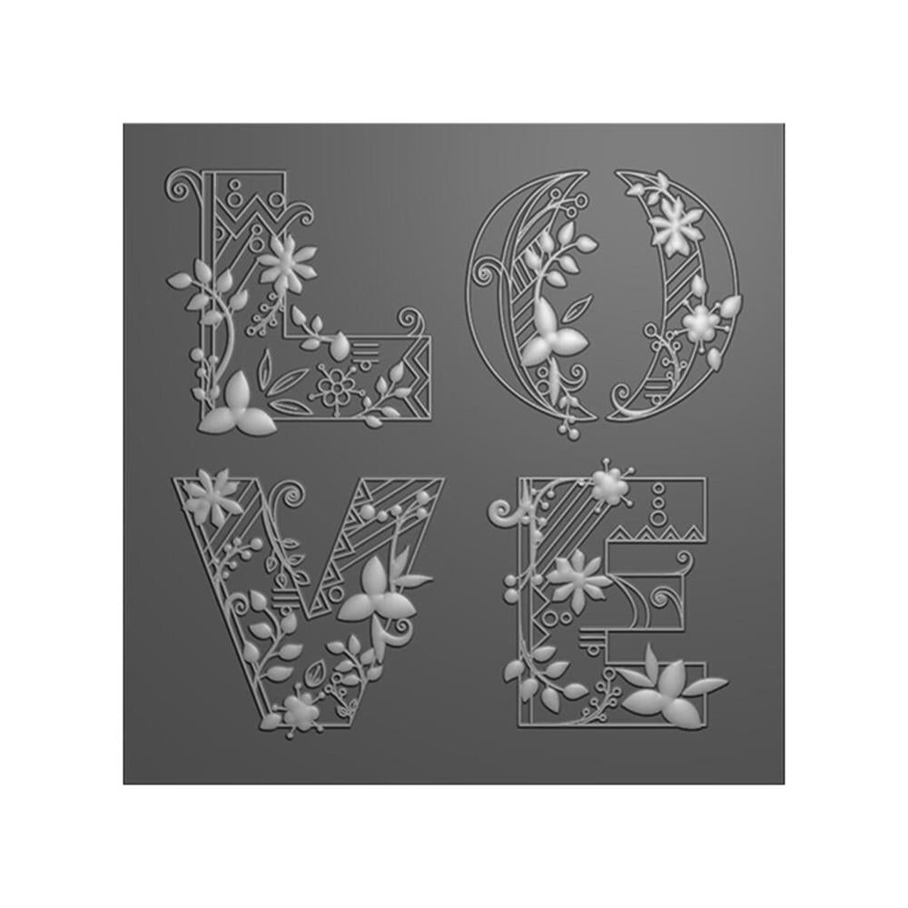 Stamps By Me 6"X6" High Definition 3D Embossing Folder: Love (010223I)