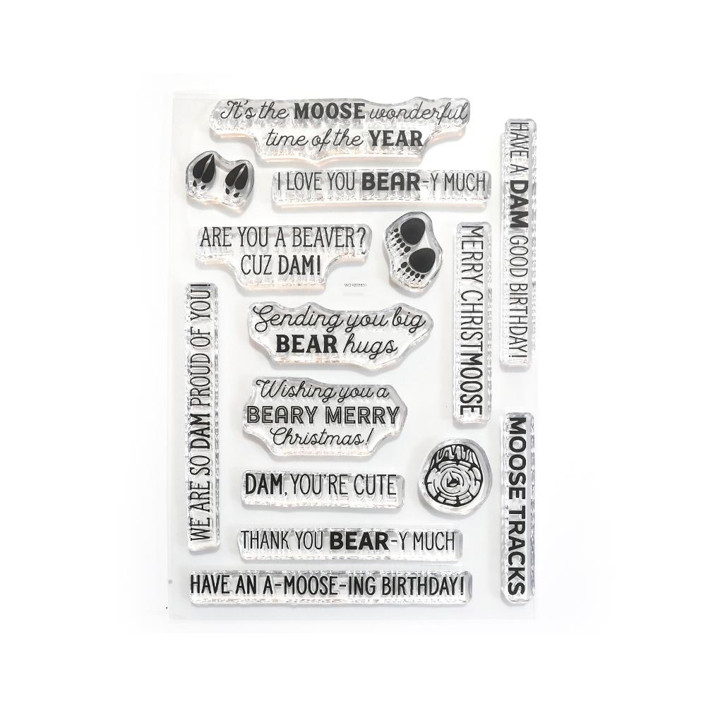 Elizabeth Craft Clear Stamps: Bear, Moose, Beaver - The Great Outdoors (ECCS335)