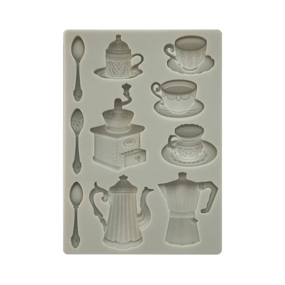 Stamperia Coffee And Chocolate A5 Silicone Mould: Cups (KACMA504)