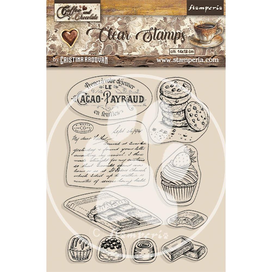 Stamperia Vintage Library Clear Stamps: Labels (WTK173)