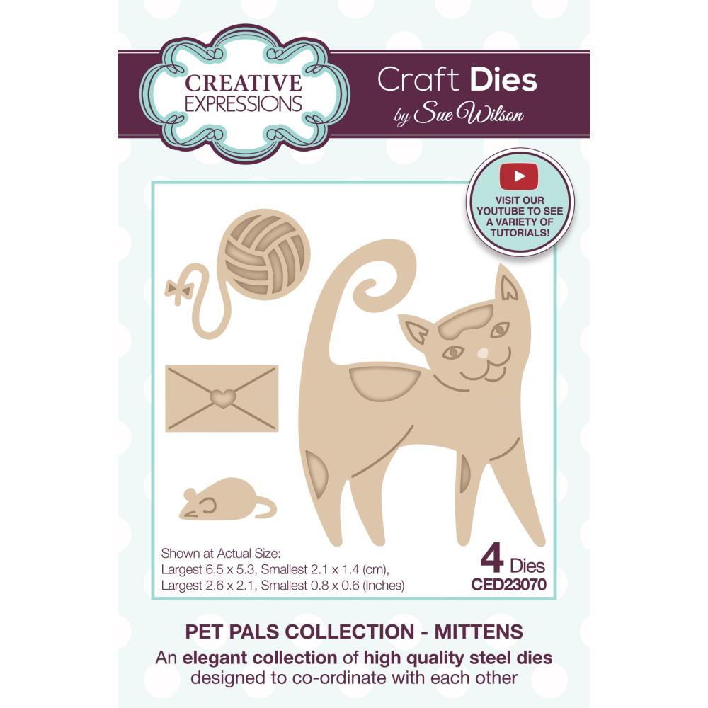 Creative Expressions Craft Dies: Mittens - Pet Pals, By Sue Wilson (CED23070)