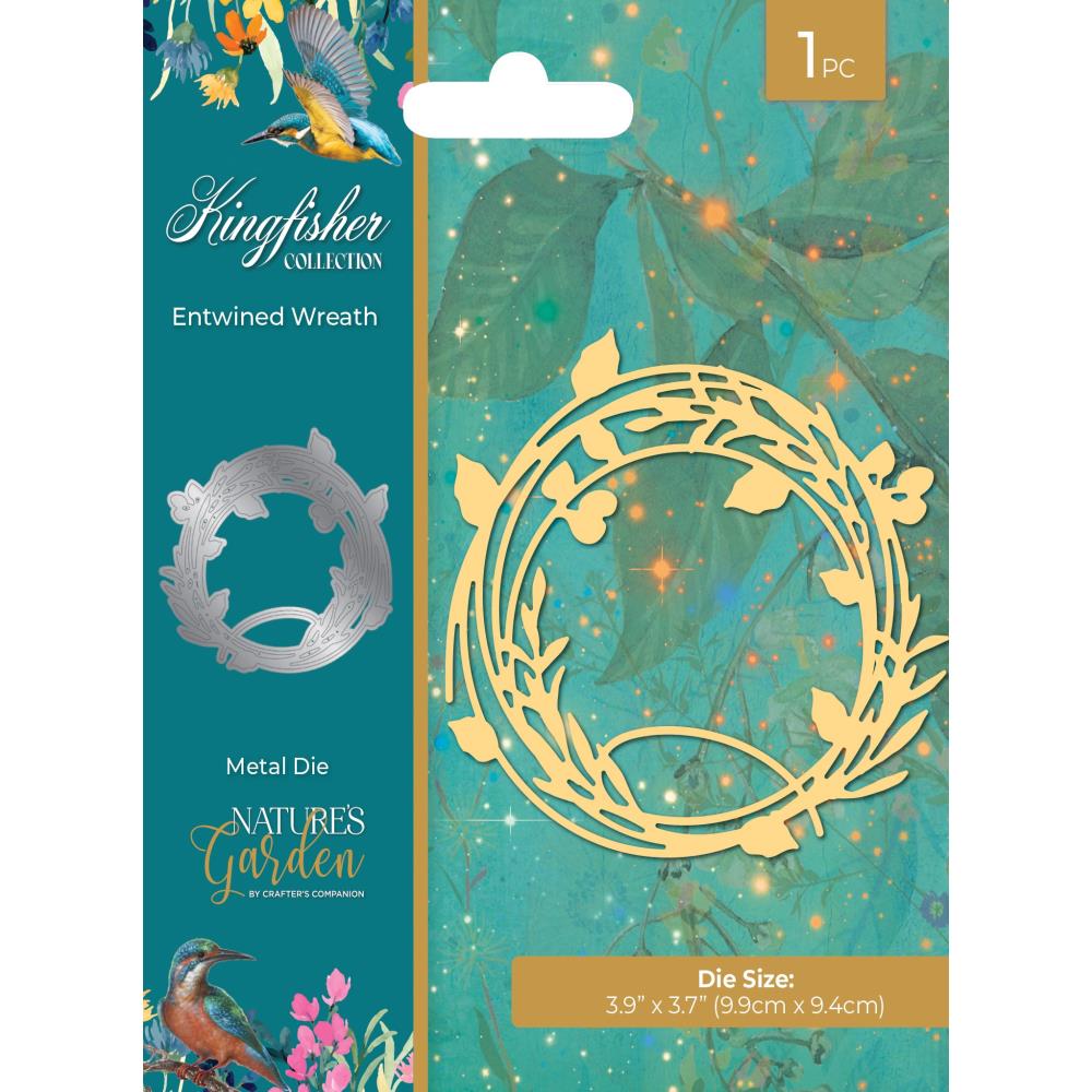 Crafter's Companion Nature's Garden Kingfisher Metal Die: Entwined Wreath (KFMDENWR)