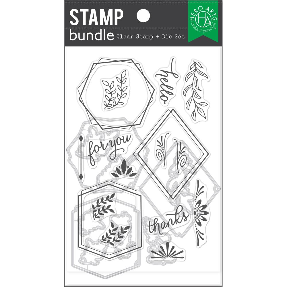 Hero Arts Clear Stamp & Die Combo: Geometric Frames (HASB387)