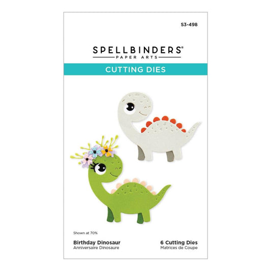 Spellbinders The Monster Birthday Etched Dies: Birthday Dinosaur (S3498)