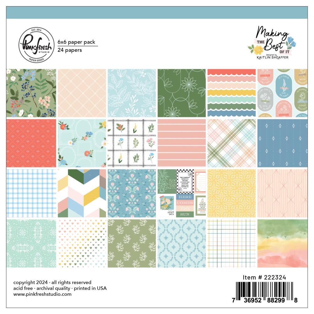 Pinkfresh Studio Making The Best Of It 6"X6" Double-Sided Paper Pack (PF222324)