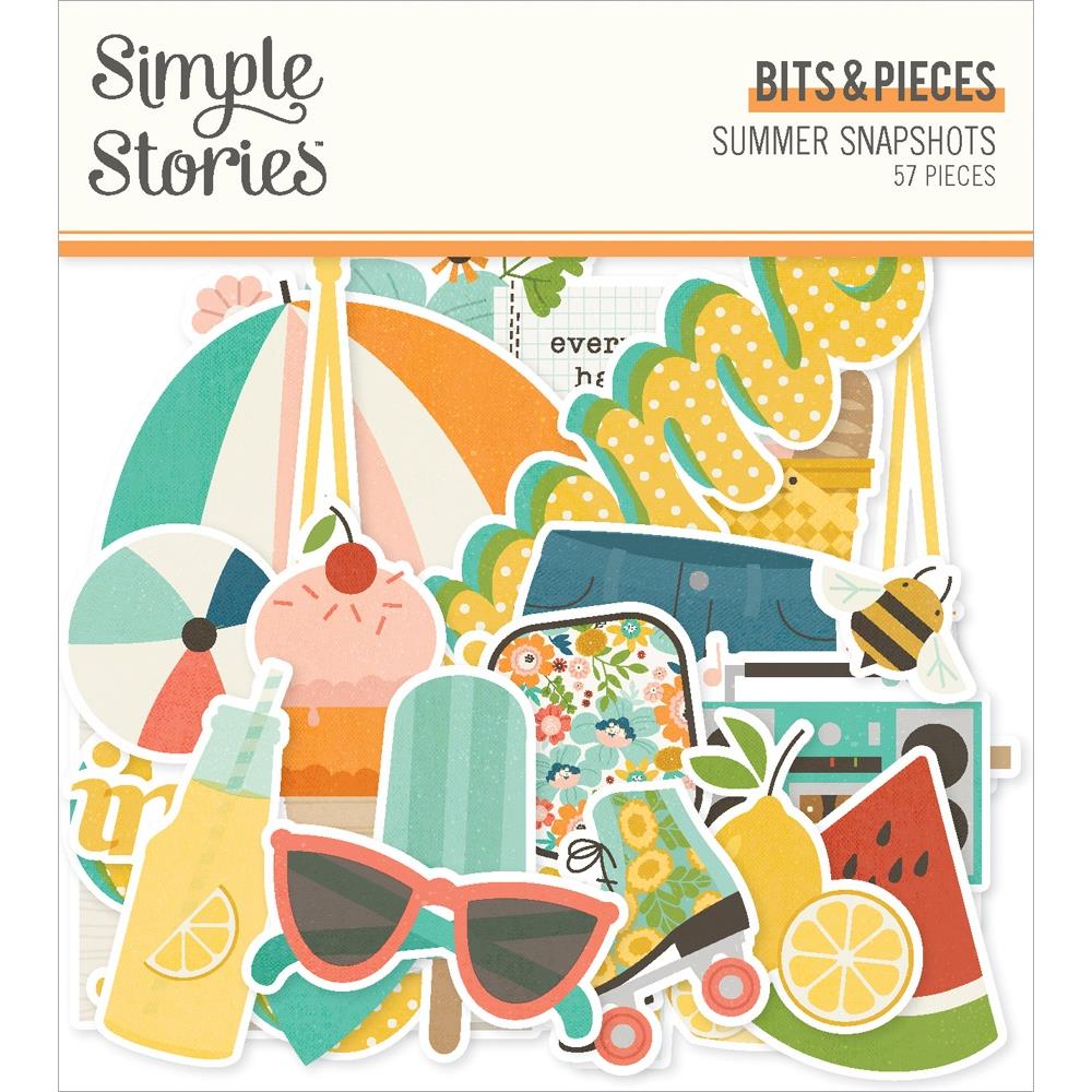 Simple Stories Summer Snapshots Bits & Pieces Die-Cuts, 57/Pkg (SMS22018)