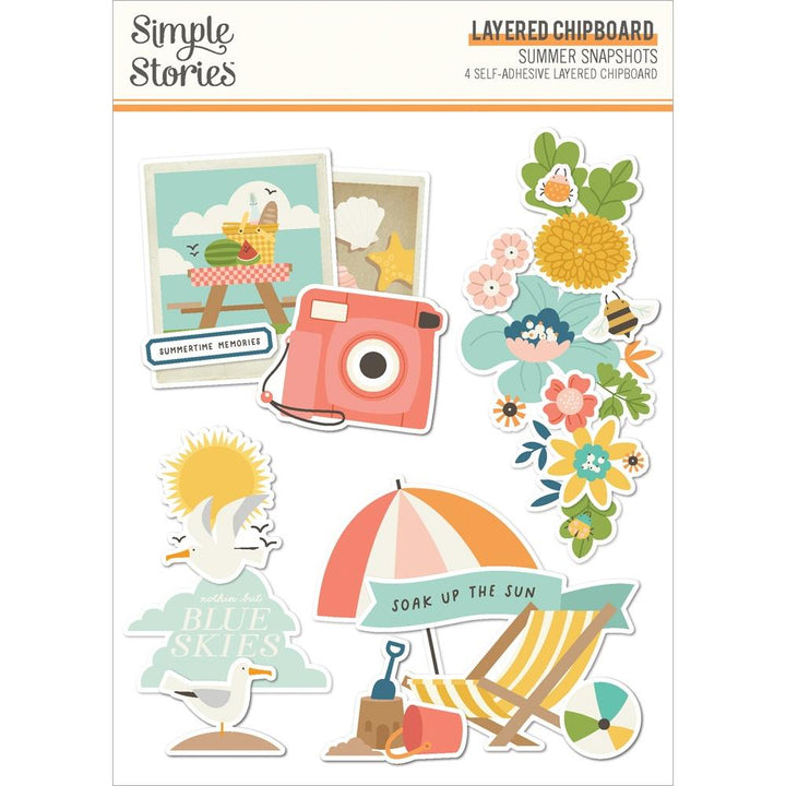 Simple Stories Summer Snapshots Layered Chipboard (SMS22023)