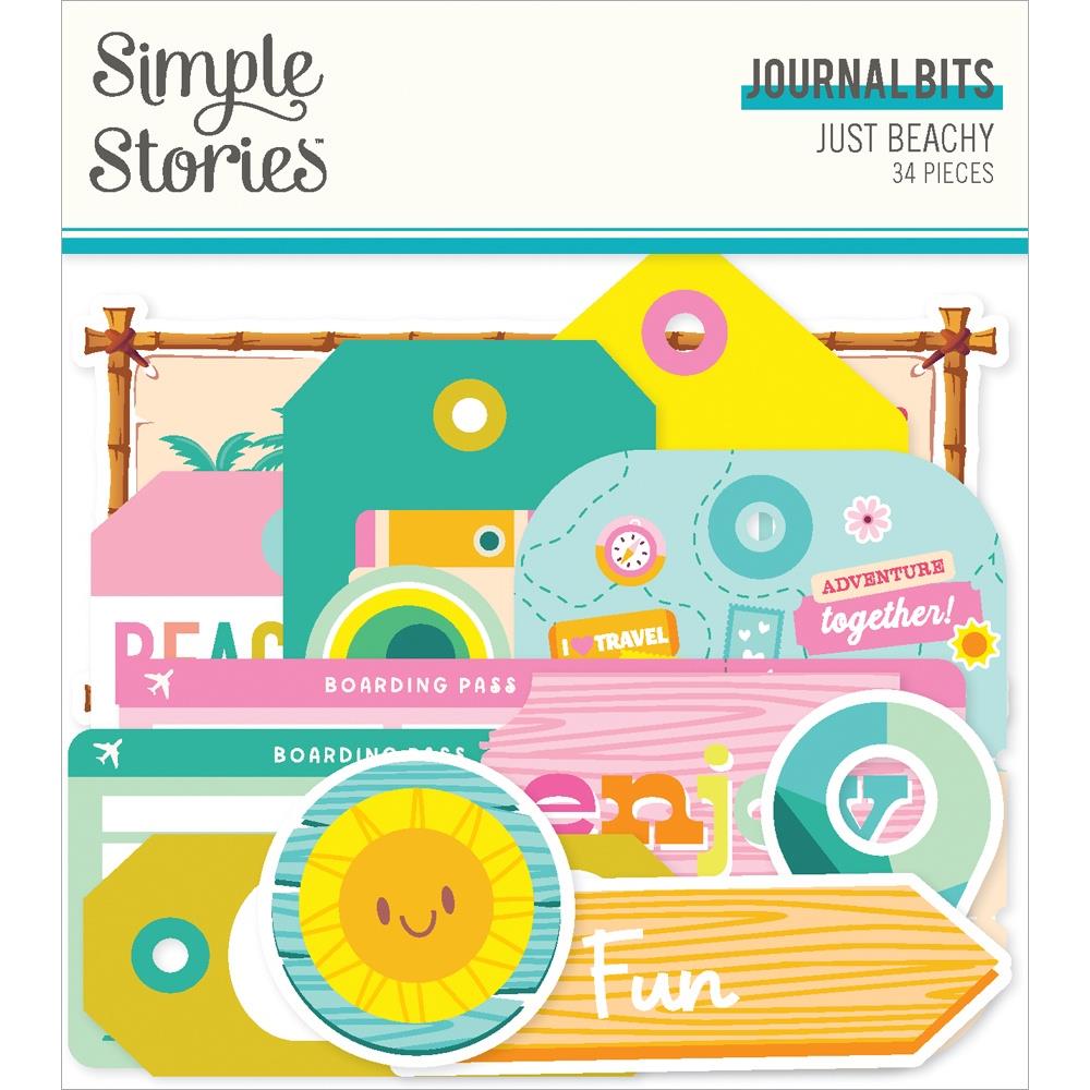 Simple Stories Just Beachy Bits & Pieces Die-Cuts: Journal, 34/Pkg (JBY22319)