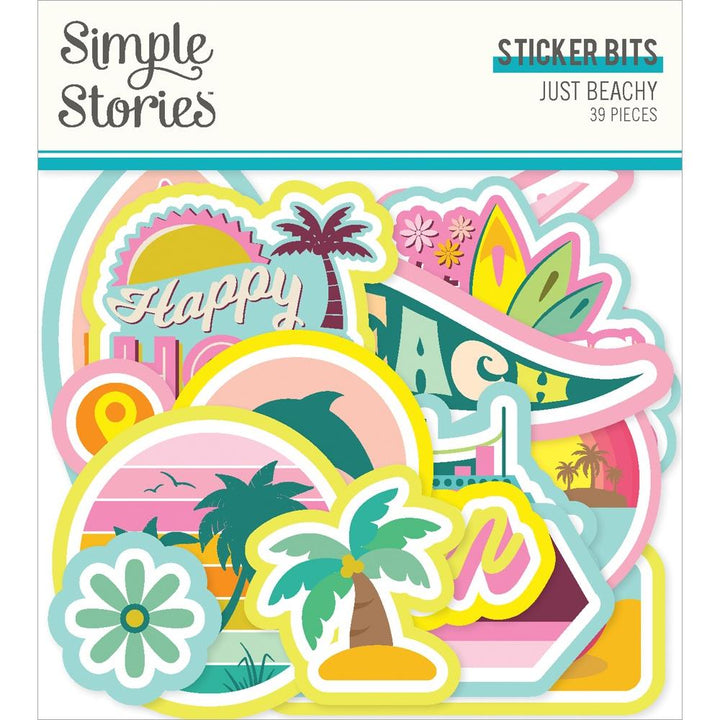 Simple Stories Just Beachy Bits & Pieces Die-Cuts: Sticker, 39/Pkg (JBY22321)