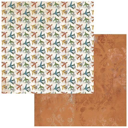 49 and Market Wherever 12"X12" Double-Sided Cardstock: Jetset (49WHE1225927)