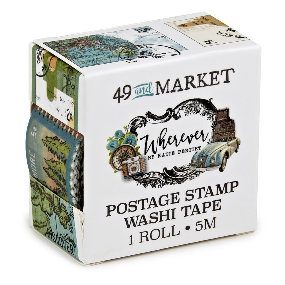 49 and Market Wherever Washi Tape Roll: Postage (WHE26153)