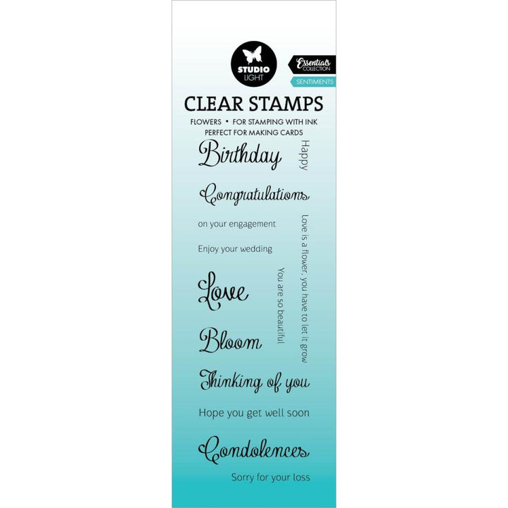 Studio Light Essentials Clear Stamps: Nr. 589, Sentiments (STAMP589)
